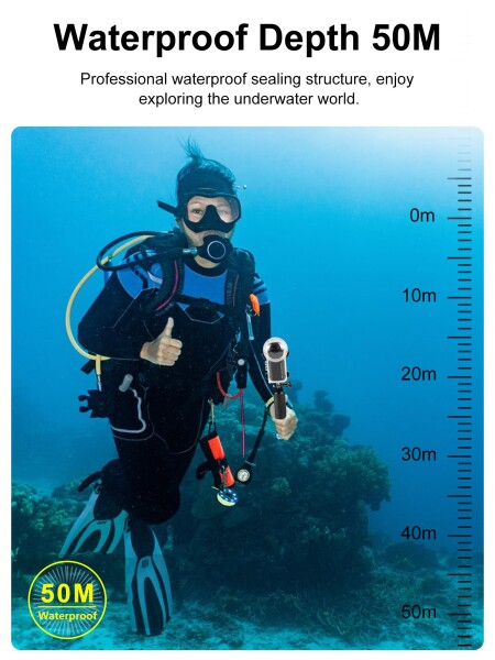 PULUZ 50m/164フィート防水ケース保護水中ダイビングシェルブラケットアクセサリー付き 防水ケース_3