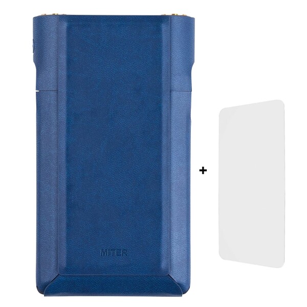 MITER ケース Sony ソニー NW-WM1AM2 / NW-WM1ZM2 ウォークマン 対応 ハンドメイド PUレザー ケースカバー + スクリーンプロテクター 韓国製 wm1am2 (Navy)