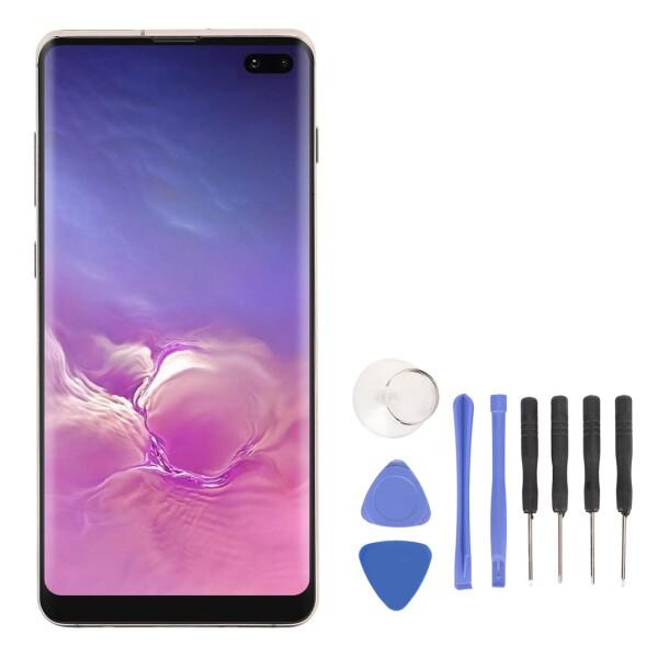 S10 Plus用6.4インチ電話スクリーン交換用、LCDディスプレイデジタイザータッチアセンブリ修理キット、フレーム&amp;修理ツール付き、LCDディスプレイデジタイザータッチスクリーンアセンブ