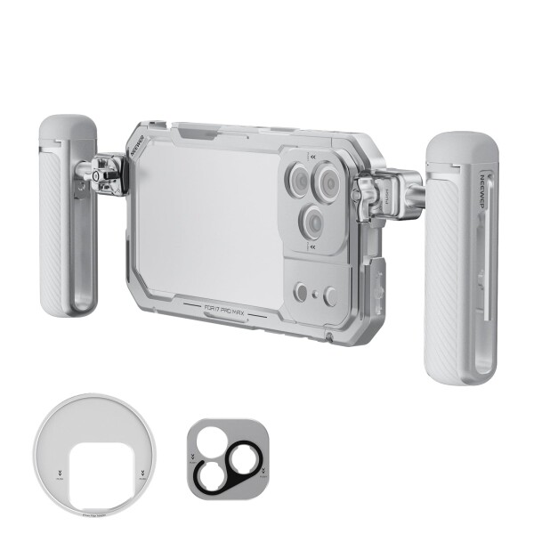 NEEWER スマホケージキット iPhone 17 Pro Max対応 ビデオリグスタビライザーアクセサリー 67mmフィルターリング/17mmレンズバックプレート/Tマウントアダプター/クイックリリースハンドル2個付