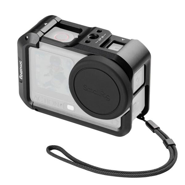 SmallRig DJI Osmo Action 6用ケージ（アドバンス版）、コールドシュー、リストストラップ、レンズカバー、1/4インチ-20位置決め穴付き保護フレーム、Action 6アクセサリー付きアルミニウム合金