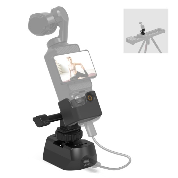 IFOOTAGE Nano II Pocket 3 アダプター 6 Pin 給電設計による Nano II と OSMO Pocket 3 の無遅延多軸連動対応 手動打点・スマートフォロー・動画撮影可能 アルミニウム製 軽量 90g 1/4 螺子穴・3/8 螺子穴