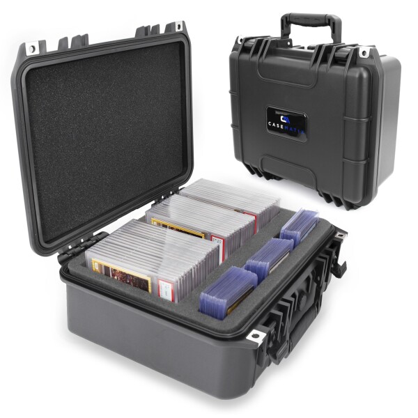 CASEMATIX 点数歌留多納めるボックス席 BGS CSG PSAグレードスポーツトレーディングカード40枚用 IPX7雨合羽グレードカードケースホルダー トップローダーカードストレージまたはワンタッチ