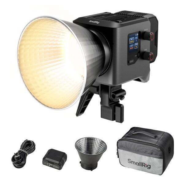 SmallRig RC 220B Pro 220W COBビデオライト、バイカラービデオライト2700K-6500K、CRI 95+ Bowensマウントライト、3つの電源供給方法をサポート、写真撮影と写真スタジオ用のアプリコントロール 4624