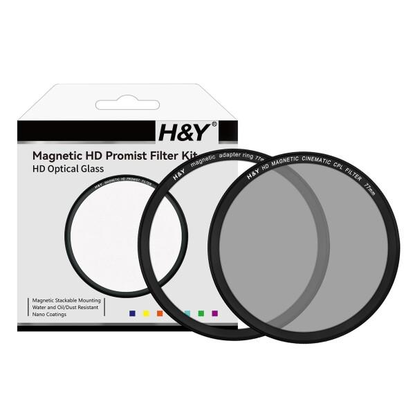 H&amp;Y ソフトフィルター 67mm マグネティック HD シネマチックCPL 1/4 フィルターキット マグネット式 CPL ＋ ホワイトプロミスト 薄枠 帯電防止 防汚 撥水 防傷 MPL4-67