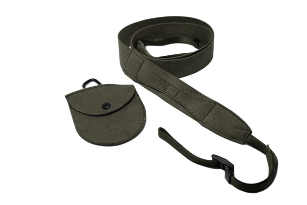 AirStrap カメラストラップ, グレー/カーキ/ベージュ, Ultrasuede素材, 30mm幅, レンズキャップポケット付き, 軽量デザイン, 洗濯可能