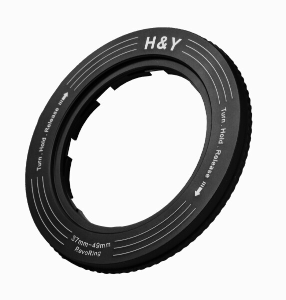 H&amp;Y ステップアップリング REVORING 37-49mm ブラック レボリング フィルター径変換アダプター 52mmフィルター用 可変式 RS49