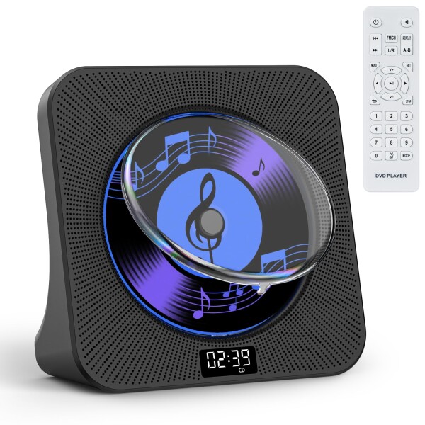 KOVCDVI CDプレーヤー 卓上 充電可能 Bluetooth送受信対応 スピーカー内蔵 CDプレイヤー ポータブル USB再生 ワイドFMラジオ AUX入力 ラジカセ A-Bリピート 定時OFF機能 語学学習 音楽鑑賞 防災 PSE