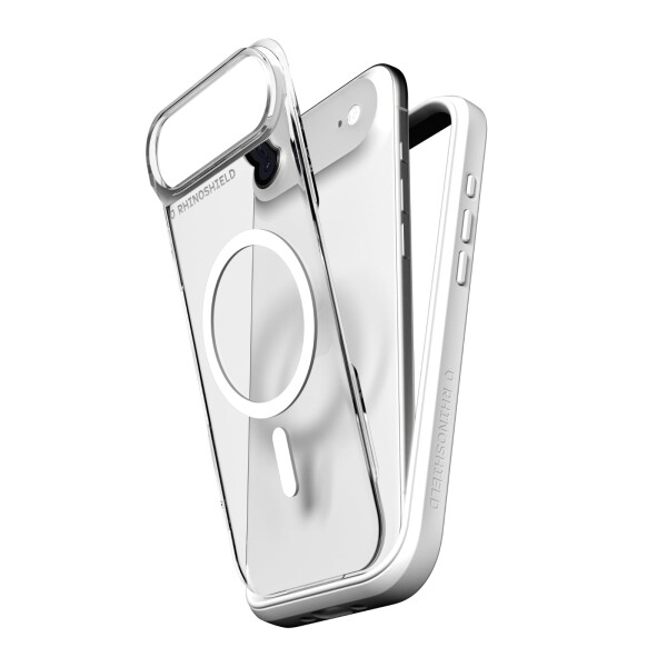 RHINOSHIELD ライノシールド MagSafe対応 iPhone Air対応 スマホケース | Mod NX - 背面プレート付き2WAYバンパー保護ケース 磁力 軍規格の落下保護 耐衝撃 - ホワイト