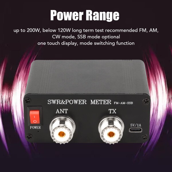 SWR &amp; パワーメーター、SWR-130 0.5?120W 定在波メーター デジタル表示 1.8?50MHz FM AM CW SSB モード 短波パワーメーター_1