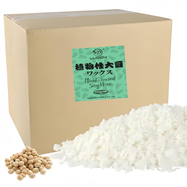 LUDiCMi ソイワックス キャンドル用ソフトタイプ ソイワックス 5kgフレーク状の大豆100％天然植物性ワックス （5kg ）アロマキャンドル作りに最適なキャンドル用ソイワックス (5キログラム