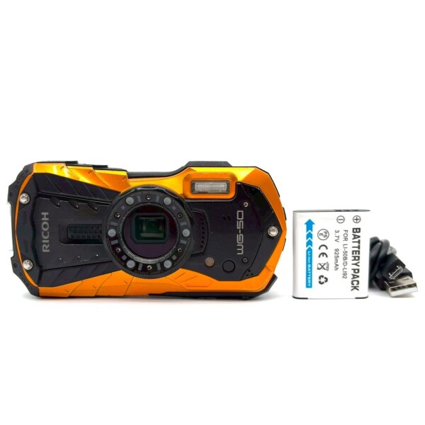 RICOH 防水デジタルカメラ RICOH WG-50 オレンジ 防水14m耐ショック1.6m耐寒-10度 RICOH WG-50 OR 04581
