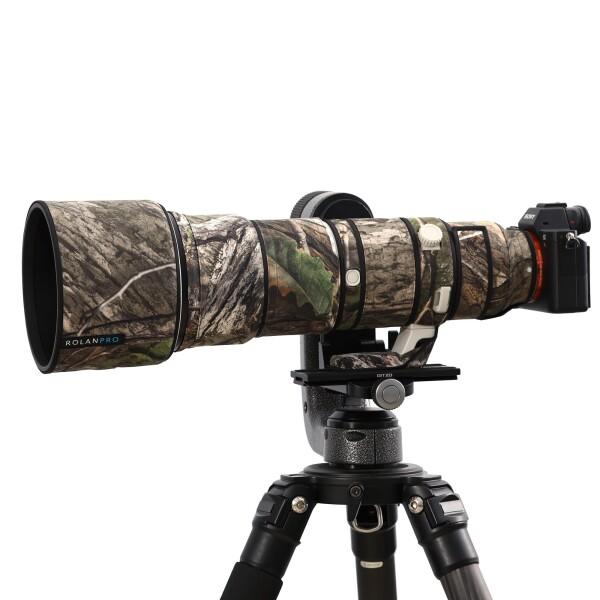 ROLANPRO レンズ迷彩コート適合するSony FE 400-800mm F6.3-8 G OSS SEL400800G レインカバー レンズ保護スリーブ 保護ケース-#31 ブラウン ジャングル 迷彩 防水