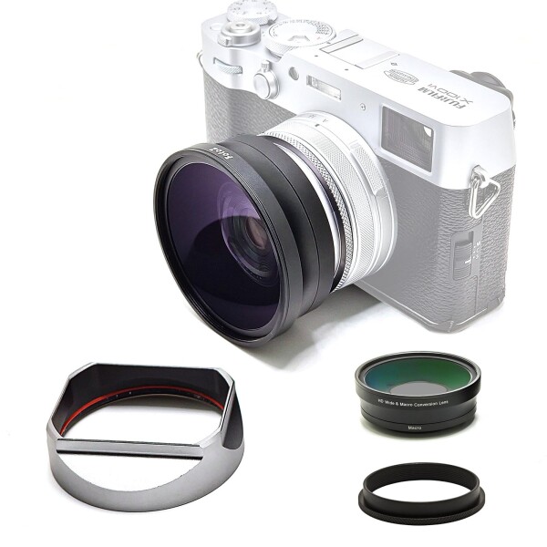 FotoZ | Fujifilm X100V / VI用：アドオンレンズ、アダプター、フードを含む拡張キット