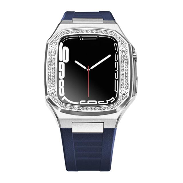 秋冬新作 アップルウォッチ apple watch バンド ステンレス ラバー ケース pple Watch Series 7 84 5 6 se 対応 アップルウォッチケース メンズ 45mm 44mm 41mm 40mm Series4/5/6/7/8/SE_1