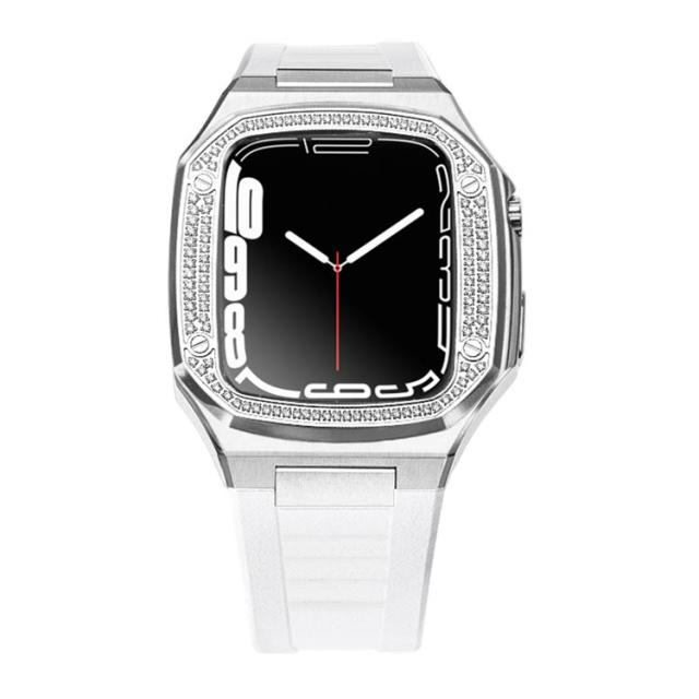秋冬新作 アップルウォッチ apple watch バンド ステンレス ラバー ケース pple Watch Series 7 84 5 6 se 対応 アップルウォッチケース メンズ 45mm 44mm 41mm 40mm Series4/5/6/7/8/SE_2