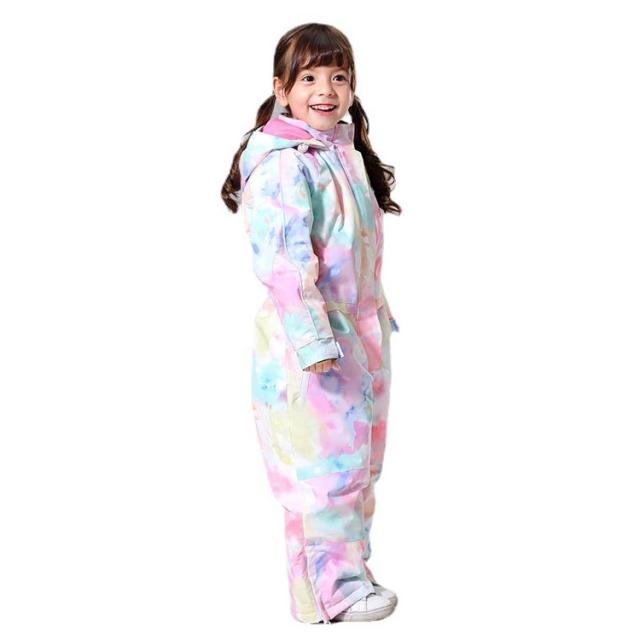 スキーウェア キッズ つなぎ ジャンプスーツ スノーボード ウェア スノーウェア 女の子 ジュニア 子供 キッズ スノーボードウェア 撥水 防寒 防風 子供服 冬 雪遊び 幼稚園 保育園 おしゃれ 防寒 ガールズ 100 110 120 130 140 150 160_1