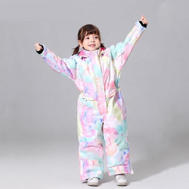 スキーウェア キッズ つなぎ ジャンプスーツ スノーボード ウェア スノーウェア 女の子 ジュニア 子供 キッズ スノーボードウェア 撥水 防寒 防風 子供服 冬 雪遊び 幼稚園 保育園 おしゃれ 防寒 ガールズ 100 110 120 130 140 150 160_2