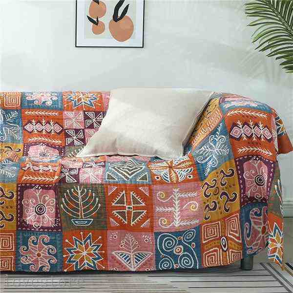 パッチワーク　ベットカバー　マルチカバー　ソファカバー　ハンドメイド パッチワークベットカバーハンドメイドマルチカバー