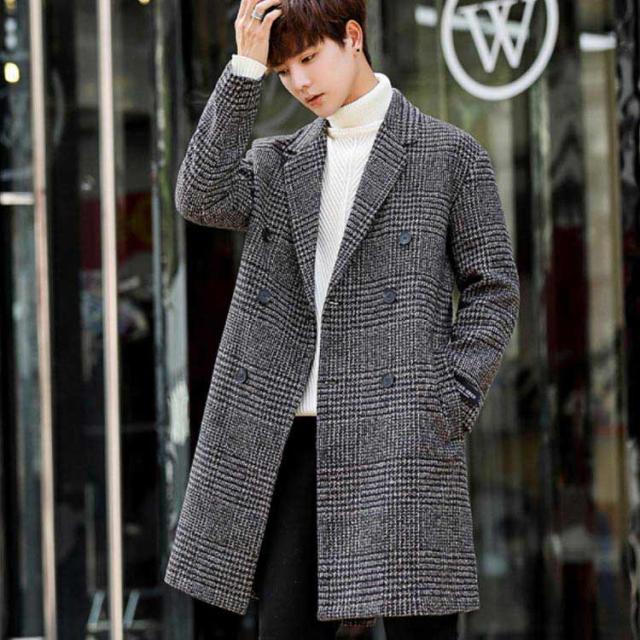 《》チェスターコート ラシャコート メンズ コート 千鳥格子 チェック柄 テーラード 男女兼用 スプリング 春服 秋冬服 ロング丈 ビジネス 厚手 通勤通学 新作