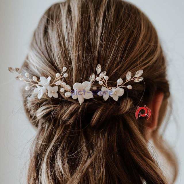 髪飾り 3点セット かんざし ヘアピン ボタニカル 花 パール ラインストーン 和装 洋装 結婚式 着物 成人式 卒業式 パーティ ヘアアクセサ