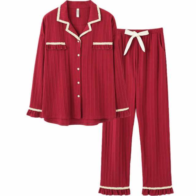 パジャマ メンズ 綿100% 綿 上下セット 前開き リボンタイ 無地 ボタン ポケット 衿付き ホームウェア ルームウェア ラペル ナイトウェア 部屋着 薄手 春秋 プレゼント 秋冬 快適 おしゃれ 男性 誕生日 結婚祝い お出掛け 外出 吸汗 かわいい JITIFA