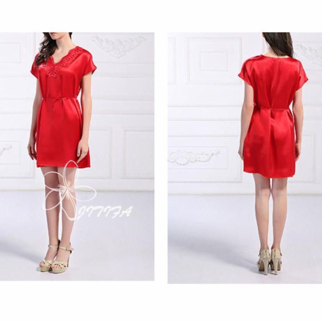 ネグリジェ シルク ゆったり 半袖 春 秋 パジャマ ワンピース ロング丈 無地 シルクタッチ サテン レディース ルームウェア 産後 マタニティ 入院 おしゃれ 肌に優しい ルームサプリ 光沢 かわいい ワンピース おうち時間 襟なし 軽い JITIFA ネグリジェ シルク ゆったり 半袖 春 秋 パジャマ ワンピース ロング丈