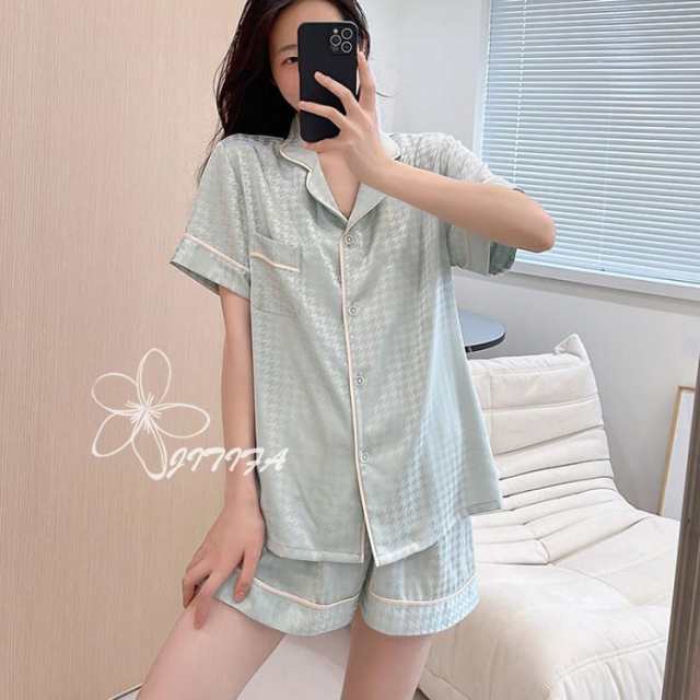 WOJIAN]パジャマ レディース 夏 半袖 ルームウェア メンズ