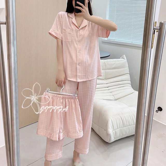 WOJIAN]パジャマ レディース 夏 半袖 ルームウェア メンズ