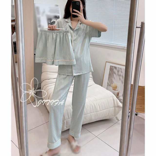 上下セット ルームウェア 快適 長袖 パンツ シルクパジャマ ロング 絹