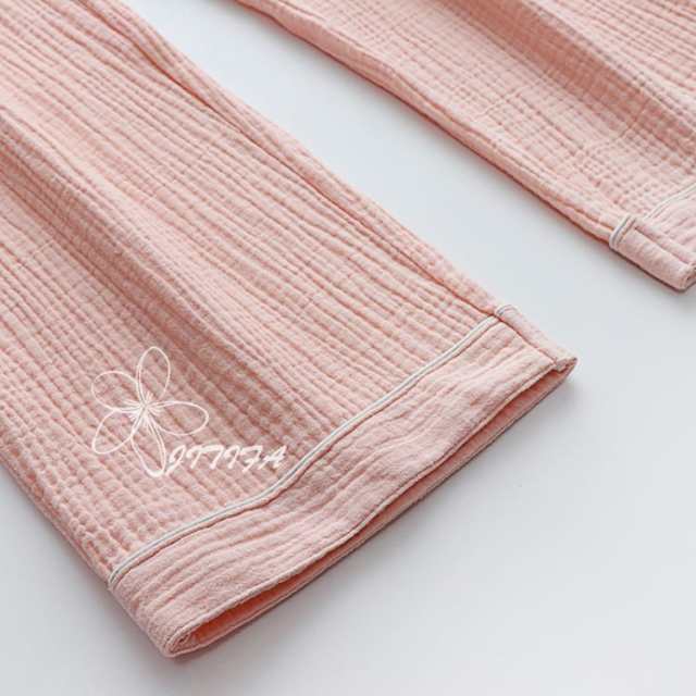 パジャマ レディース 綿100 ピンク 無地 Vネック 前開き 無印 長袖 長ズボン 上下セット ナイトウェア ルームウェア 衿付き ねまき 部屋着 ラペル 春夏 便利服 秋冬 上質 快適 女性 ホーム お泊り 出張 旅行 おうち時間 結婚祝い 吸汗 シンプル JITIFA パジャマ レディース 綿100 ピンク 無地 Vネック 前開き 無印 長袖 長