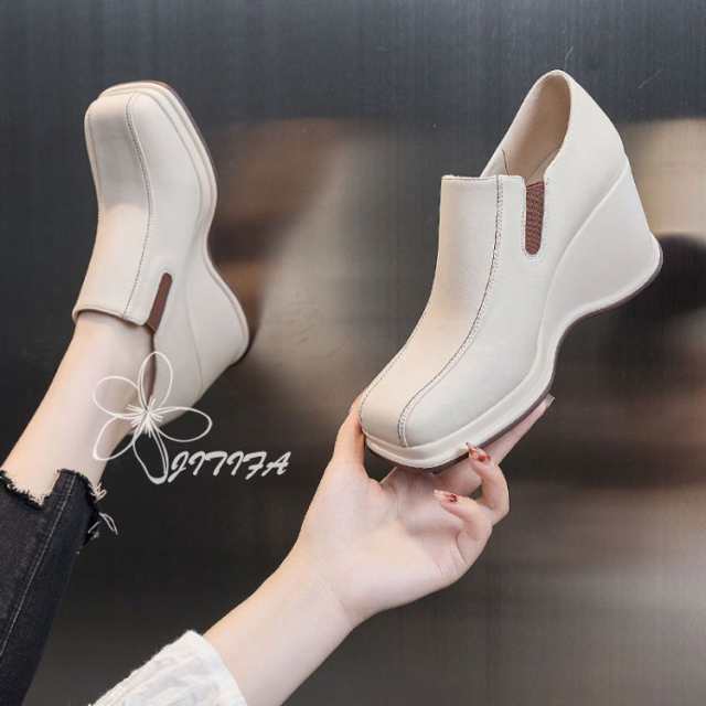 スクエアトゥ パンプス ハイヒール 前厚 ブーティ ブーティー