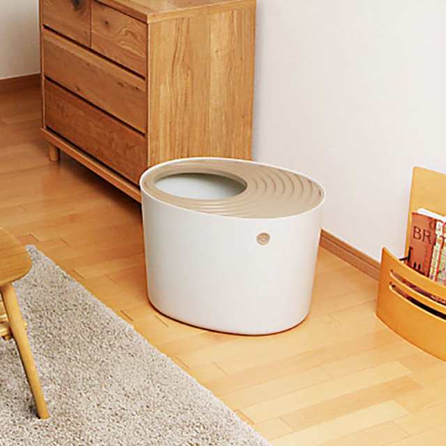 猫トイレ 上から猫トイレ ホワイト ブルー ペット用品 フード 猫用品 グッズ 猫用トイレ 消臭用品 猫用トイレ 猫 トイレ 上から出る猫トイレ ドーム カラー選べる 清潔 大型猫 耐久性 猫トイレ本