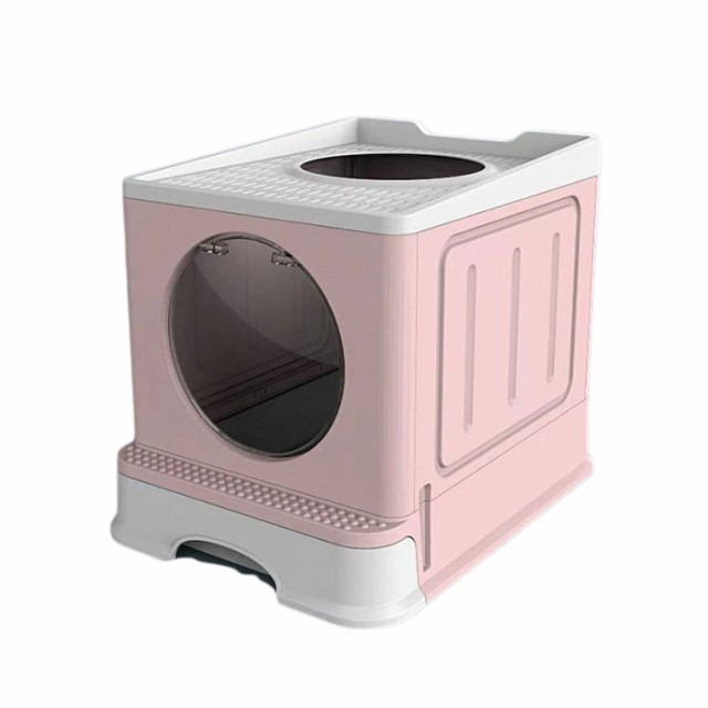 猫 猫用 トイレ カバー トイレ容器 トイレ本体 ネコトイレ 猫トイレ トイレボックス ペットトイレ トイレタリー 組み立て 組立 ねこ ネコ 小型 小きめ お手入れ簡単 消臭 猫 猫用 トイレ カバ