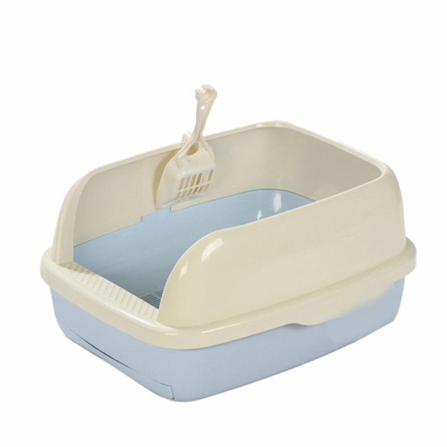 大型の猫ちゃんや複数飼いにも使える 大容量サイズの猫ちゃん用システムトイレ 猫 トイレ 猫トイレ 大容量 システムトイレ 大きめ トイレトレー 砂入れ オープンタイプ 丸洗い可能 おしゃれ 52*41*25cmサイズ 大 簡単掃除 清潔 飛散防止