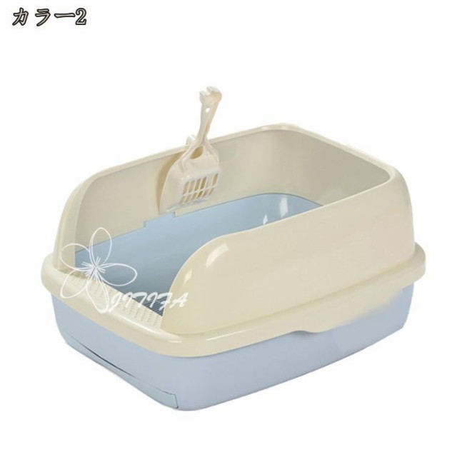 大型の猫ちゃんや複数飼いにも使える 大容量サイズの猫ちゃん用システムトイレ 猫 トイレ 猫トイレ 大容量 システムトイレ 大きめ トイレトレー 砂入れ オープンタイプ 丸洗い可能 おしゃれ 52*41*25cmサイズ 大 簡単掃除 清潔 飛散防止