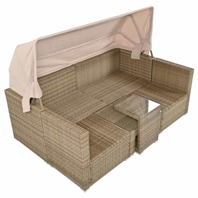 タン調 パラソル付き 5点 ガーデン テーブル チェアー ホテル カフェ