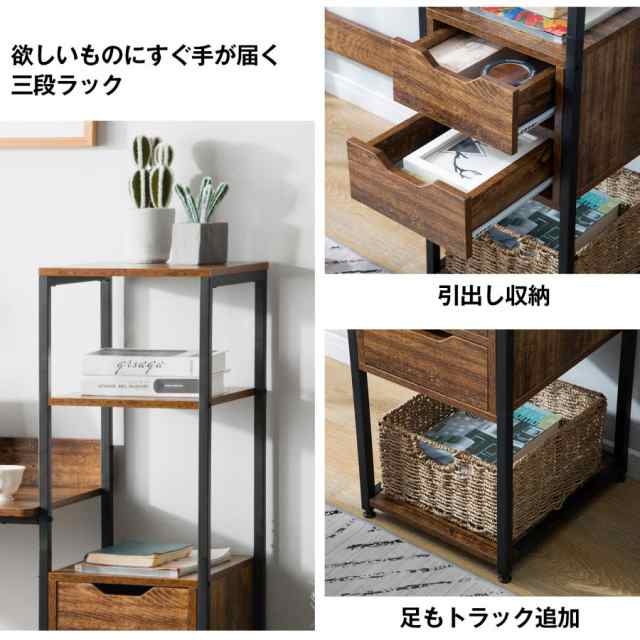 パソコンデスク引き出し付き3段シェルフ付木製 ミシン台書斎机学習机 Amazon | 【配達予定日2-3日】パソコンデスク 引き出し付き ラック付き