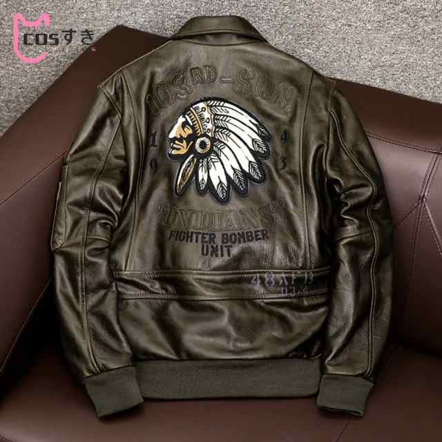 インディアンモーターサイクル Indian ライダースジャケット 黒 本革