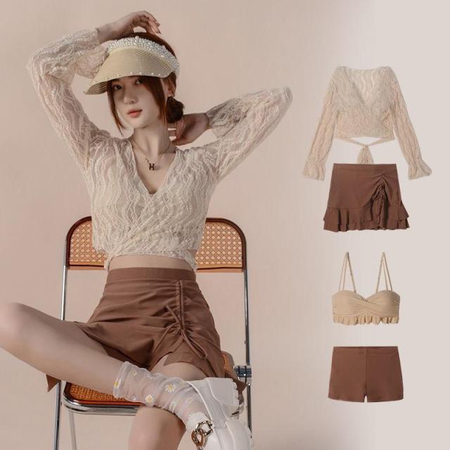 レディース 水着 タンキニ セパレーツ 女性水着セット ビキニ ラッシュガード スカート ショートパンツ 海辺 ビーチウェア 可愛い 夏 女子水着