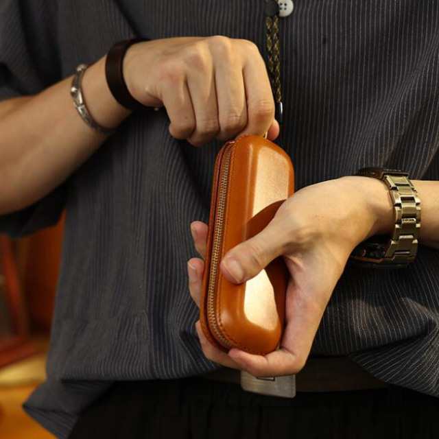 ショルダー メガネケース ファスナー メンズ レディース HALF WORK