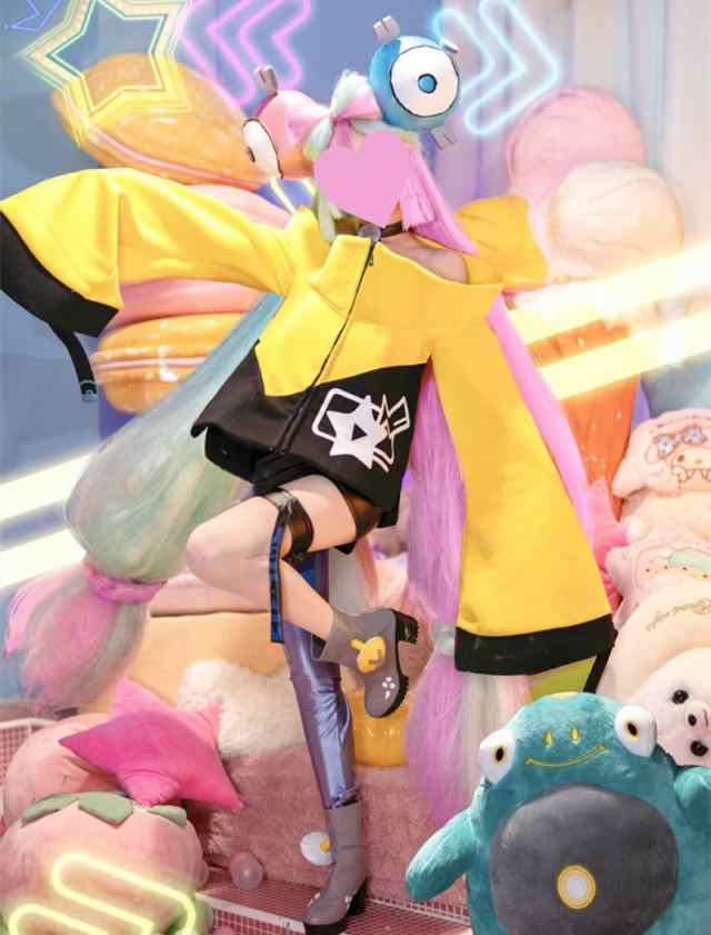 【送料無料】ナンジャモ Iono Pokemon スカーレット バイオレット Scarlet Violet ポケモン コスプレ服 コスプレグッズ コスチューム 変装 コスプレ変装服 髪飾り付き