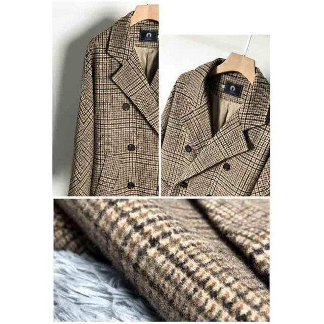 チェスターコート レディース コート ロング丈 アウター 韓国風 春秋 カジュアル チェック柄 チェスターコート レディース コート ロング丈 アウター 韓国風 春秋