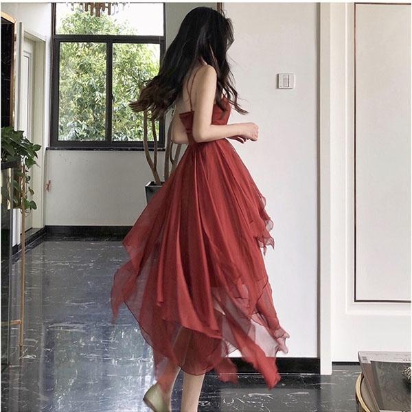 肩出し ワンピース レディース キャミソール フィッシュテール 夏 ボヘミア風 セクシー ビーチ サマードレス リゾートノースリーブ デート