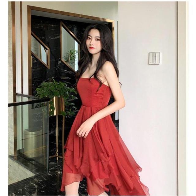 肩出し ワンピース レディース キャミソール フィッシュテール 夏 ボヘミア風 セクシー ビーチ サマードレス リゾートノースリーブ デート