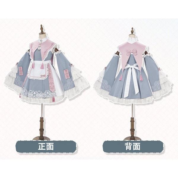 ワンピース ロリータ ハロウィン メイド服 ショート丈 中華風