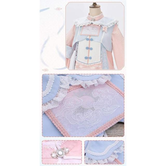 ワンピース ロリータ ハロウィン メイド服 ショート丈 中華風