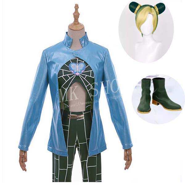 送料無料 ハロウィン ジョジョの奇妙な冒険 ストーンオーシャン 風 くうじょう ジョリーン コスプレ 女衣装 ウィッグ cos靴  アニメ ゲーム ハロウィン cosplay 変装