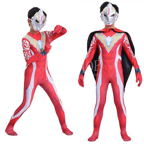 送料無料 ウルトラマンレグロス 全身タイツコスプレ衣装子供 キッズ ハロウィンコスチュームパーティー仮装演出道具Halloween特集