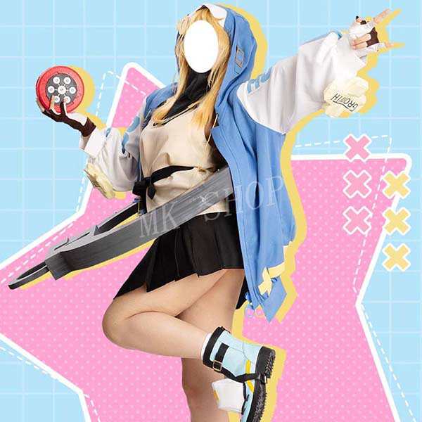 送料無料 Guilty Gear ギルティギア風ブリジット Bridget コスプレ衣装 ウィッグ 靴  コスチューム 演出服 アニメ ゲーム ハロウィン cosplay 変装